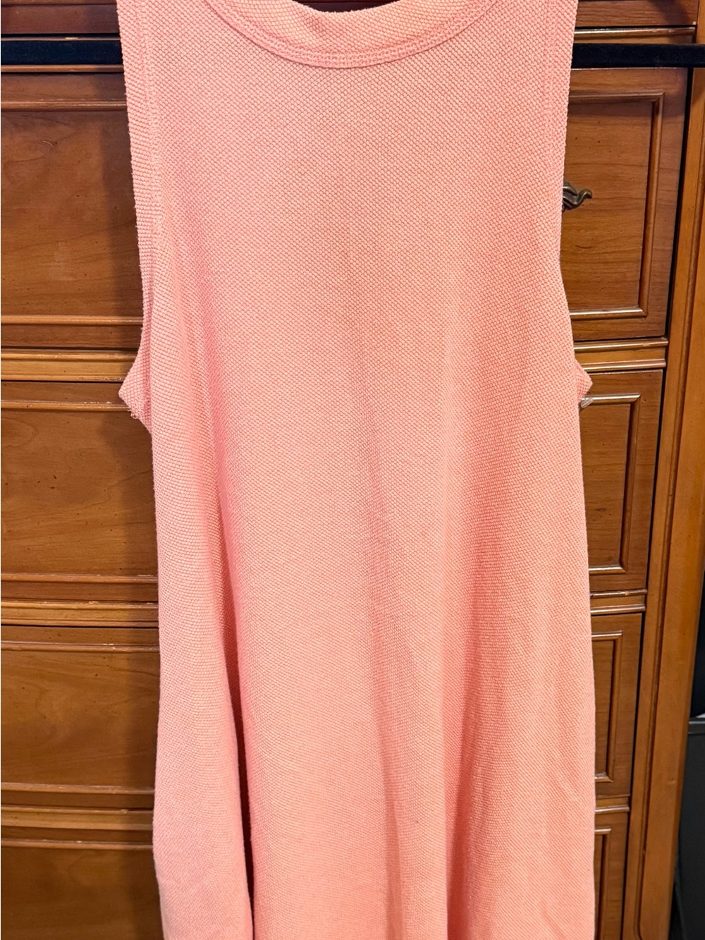 Sleeveless Coral Knit Shift Dress - Women